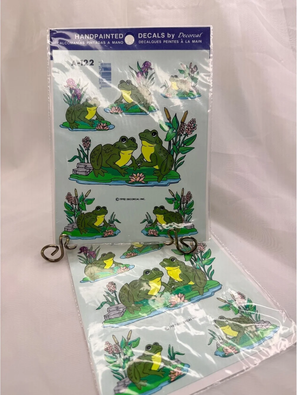 1992 Vintage Decorcal Frog Water Transfer Decals A-122
